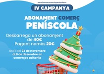 Peñíscola pone en marcha hoy la primera campaña pre navideña del Bono Comercio para promover las compras en el comercio local