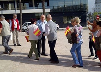  El Presidente de Pensionisten Verband, Karl Blecha, llega a Peñíscola